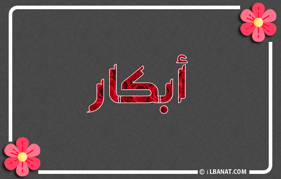 إسم أبكار مكتوب بورود حمراء