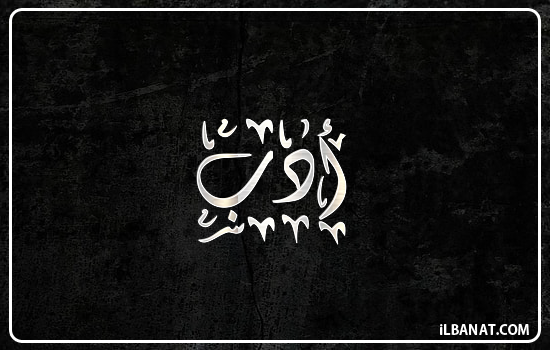 إسم أدب مكتوب بالخط الديواني