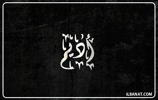 إسم أديم مكتوب بالخط الديواني
