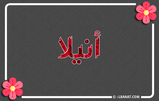 إسم أنيلا مكتوب بورود حمراء