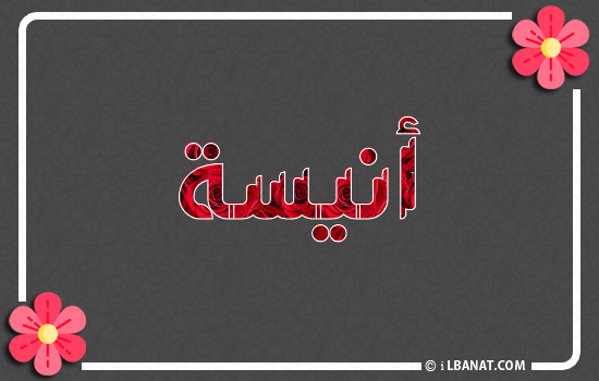 إسم أنيسة مكتوب بورود حمراء