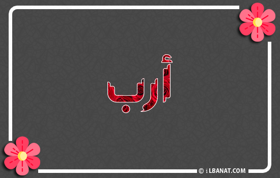 إسم أرب مكتوب بورود حمراء