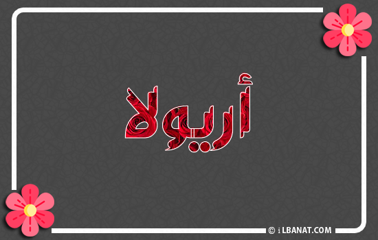 إسم أريولا مكتوب بورود حمراء