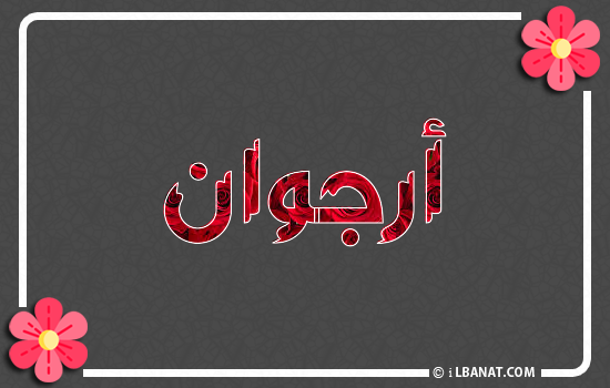 إسم ارجوان مكتوب بورود حمراء