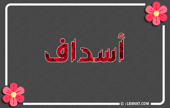 إسم أصداف مكتوب بورود حمراء