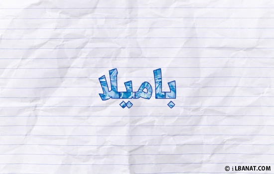 إسم باميلا مكتوب بورقة