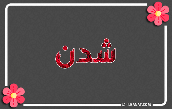 إسم شدن مكتوب بورود حمراء