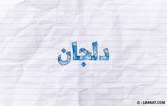 إسم دلجان مكتوب بورقة