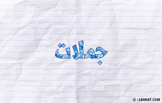 إسم جملات مكتوب بورقة