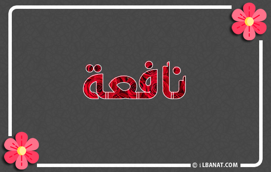 إسم نافعة مكتوب بورود حمراء