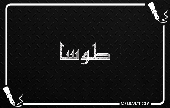 إسم طوسا مكتوب بالخط الكوفي